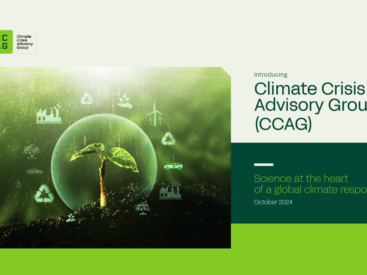 Climate Crisis Advisory Group (CCAG) — Strategic Pitch Deck